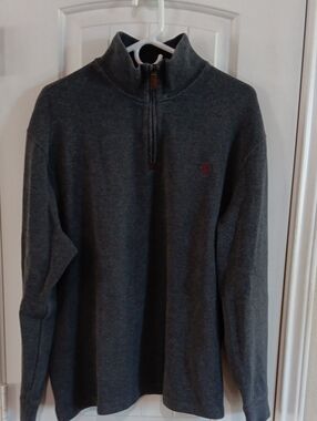 Polo Ralph Lauren Men’s XL Gray Estate Rib 1/4 Zip Cotton Pullover